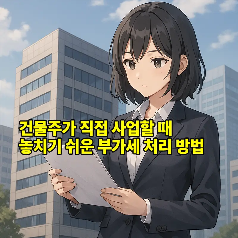 건물주가 직접 사업할 때 놓치기 쉬운 부가세 처리 방법 1 건물주가 직접 사업할 때 놓치기 쉬운 부가세 처리 방법