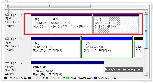 윈도우 7 드라이브 문자열 변경 1 윈도우 7 드라이브 문자열 변경