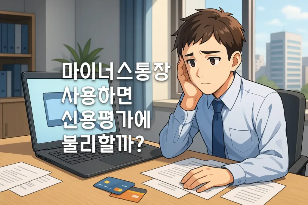 마이너스통장 사용하면 신용평가에 불리한 이유 총정리 1 마이너스통장 사용하면 신용평가에 불리한 이유