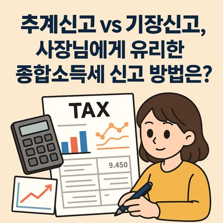 추계신고 vs 기장신고, 사장님에게 유리한 종합소득세 신고 방법은? 1 추계신고 vs 기장신고, 사장님에게 유리한 종합소득세 신고 방법은?
