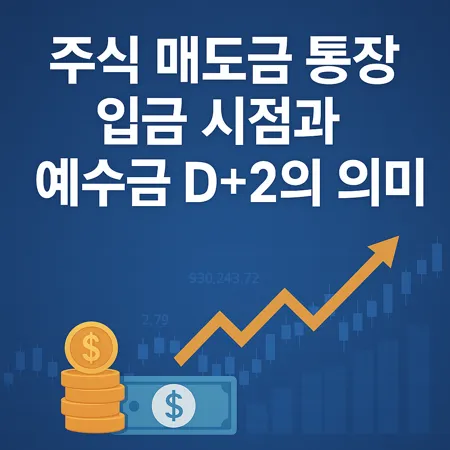 주식 매도금 통장 입금 시점과 예수금 D+2의 의미 1 주식 매도금 통장 입금 시점과 예수금 D+2의 의미