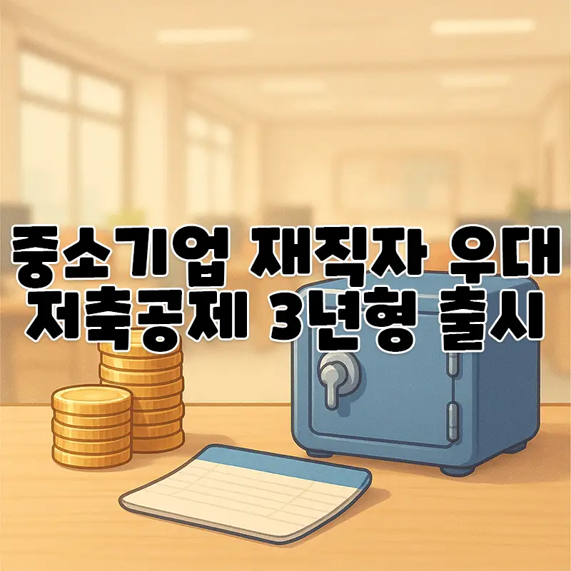 중소기업 재직자 우대 저축공제 3년형 출시… 선택지가 넓어진 근로자 자산형성 지원제도 1 중소기업 재직자 우대 저축공제 3년형 출시