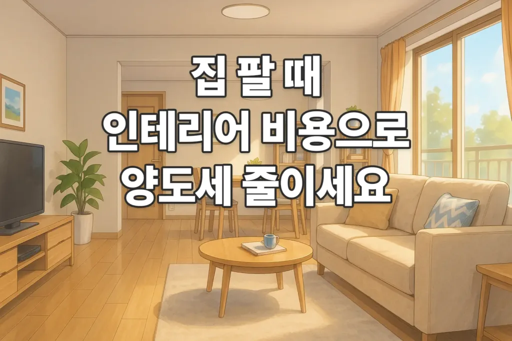 집 팔 때 인테리어 비용으로 양도세 줄이는 방법 1 집 팔 때 인테리어 비용으로 양도세 줄이는 방법