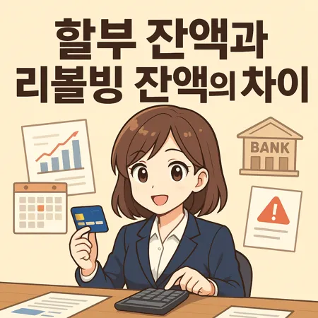할부 잔액과 리볼빙 잔액의 차이와 올바른 카드 사용법 1 할부 잔액과 리볼빙 잔액의 차이와 올바른 카드 사용법