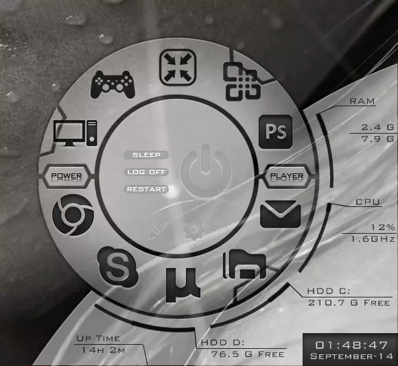 Rainmeter - Disk Dock 2.0 레인미터 스킨 20 Rainmeter - Disk Dock 2.0 레인미터 스킨 19
