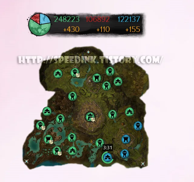 Rainmeter - Guild Wars 2 World vs World Map Overlay 레인미터 스킨 4 Rainmeter - Guild Wars 2 World vs World Map Overlay 레인미터 스킨 3