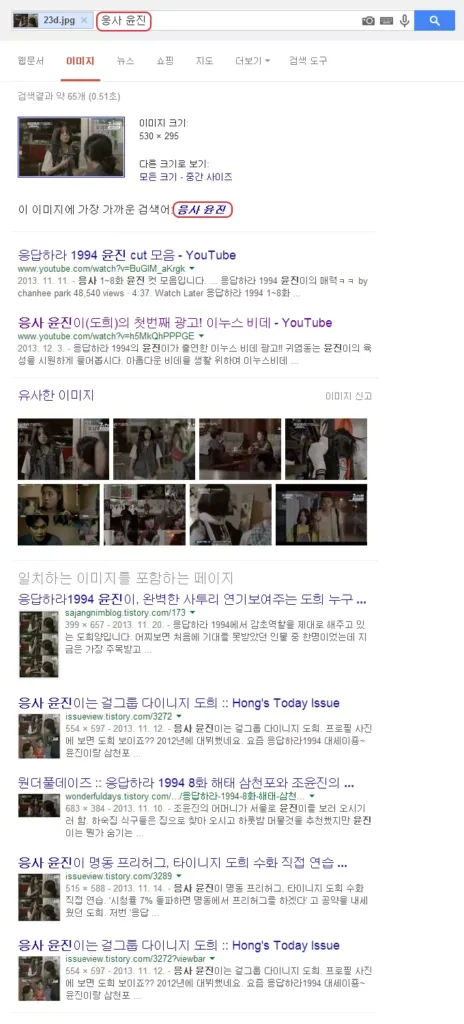 구글 이미지 검색 (사진으로 관련 정보 찾기)