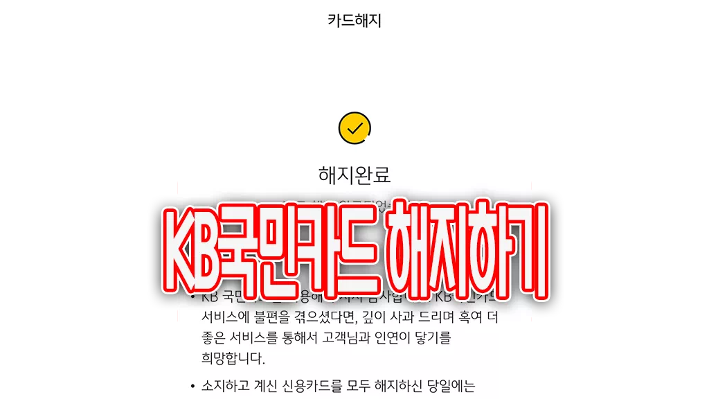 국민카드 앱으로 간단해지하기