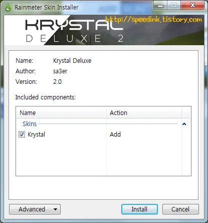 Rainmeter - Krystal Deluxe 2.0 레인미터 스킨 3 Rainmeter - Krystal Deluxe 2.0 레인미터 스킨 2