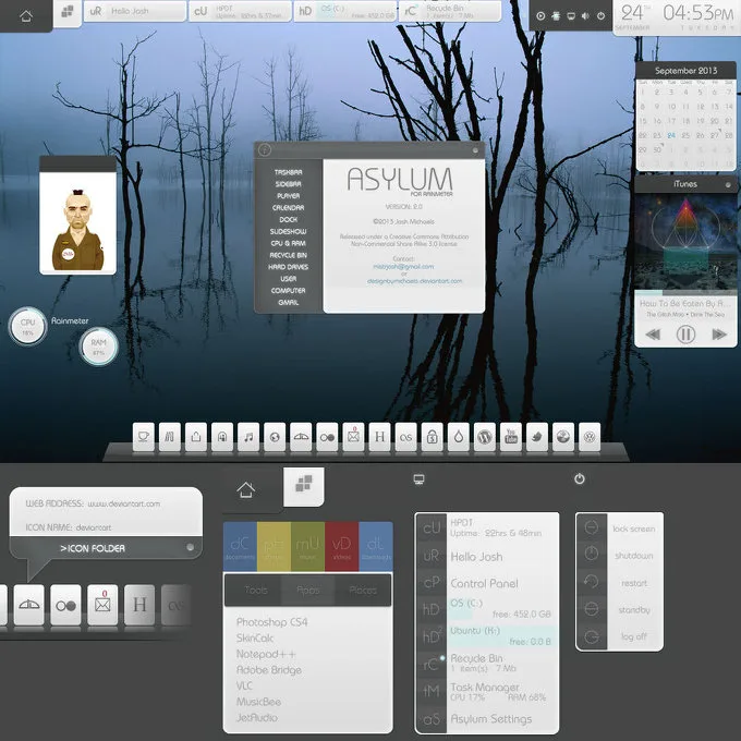 Rainmeter - FLaTTs 1.0 레인미터 스킨 8 Rainmeter - FLaTTs 1.0 레인미터 스킨 7