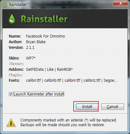 Rainmeter - 페이스북 2.1.1 레인미터 스킨 3 Rainmeter - 페이스북 2.1.1 레인미터 스킨 2