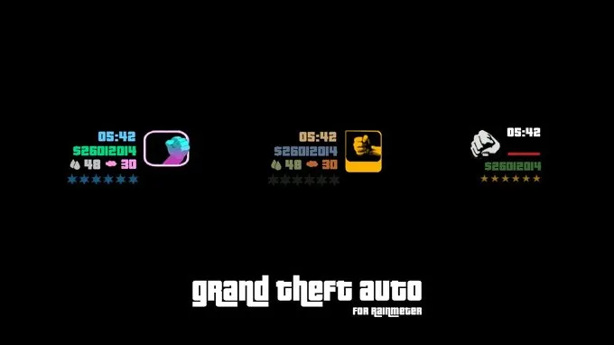 Rainmeter - Grand Theft Auto (GTA) 레인미터 스킨 1 Rainmeter - Grand Theft Auto (GTA) 레인미터 스킨