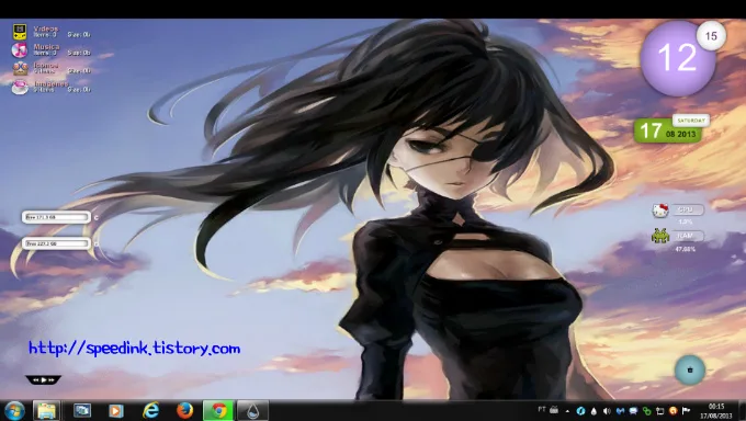 Rainmeter - Pirate Girl Rogers1967 레인미터 스킨 1 Rainmeter - Pirate Girl Rogers1967 레인미터 스킨