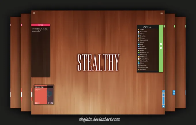 Rainmeter – Stealthy Basic 레인미터 스킨