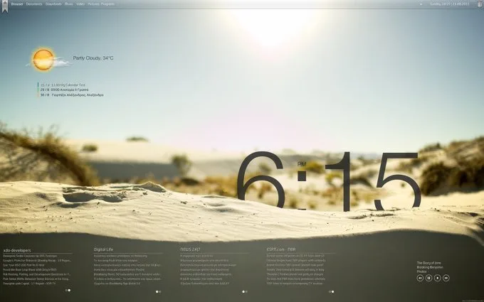 Sun + Sand - RainMeter Desktop 레인미터 스킨 2 Sun + Sand - RainMeter Desktop 레인미터 스킨 1