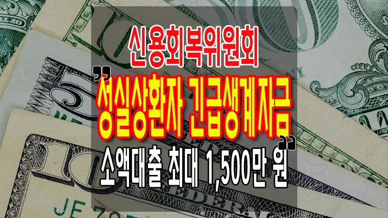 신용회복위원회 소액대출 성실상환자 긴급생계자금 조건 한도 금리 8