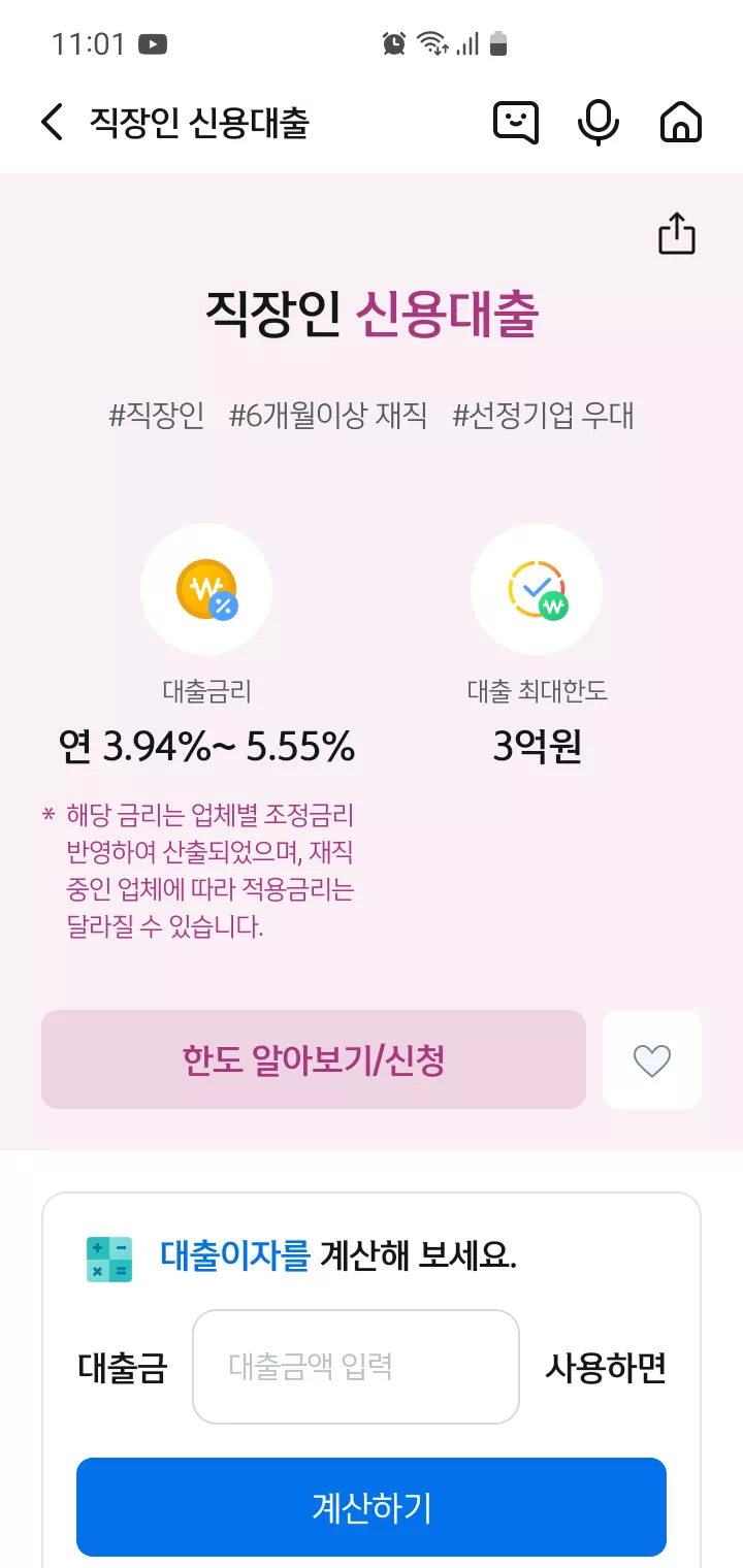 직장인 신용대출