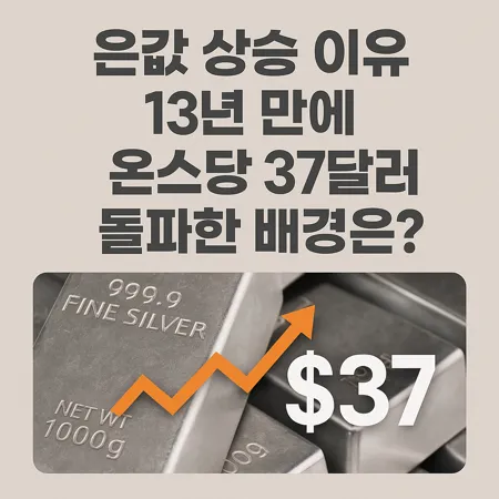 은값 상승 이유, 13년 만에 온스당 37달러 돌파한 배경은? 3