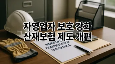 자영업자 보호 강화를 향한 산재보험 제도 개편의 의미 1