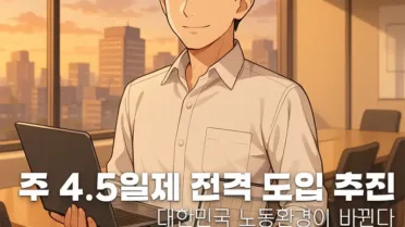 주 4.5일제 전격 도입 추진, 대한민국 노동환경이 바뀐다 1