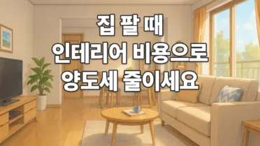 집 팔 때 인테리어 비용으로 양도세 줄이는 방법 21