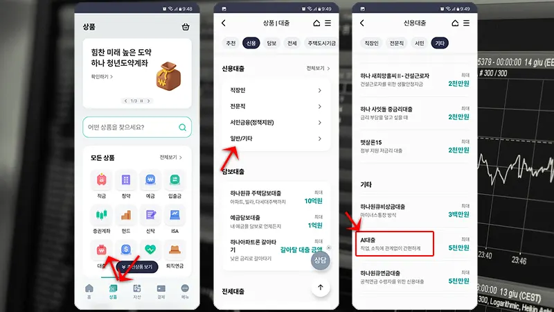 하나은행 AI 신용대출 신청방법